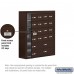 Salsbury Cell Phone Storage Locker - with Front Access Panel - 6 Door High Unit (8 Inch Deep Compartments) - 16 A Doors (15 usable) and 4 B Doors - Bronze - Surface Mounted - Master Keyed Locks